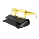 Yellow eyewear, side view