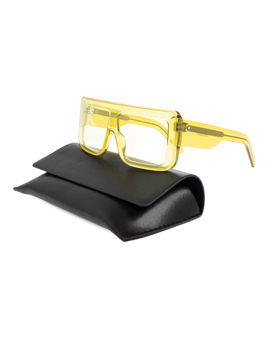 Yellow eyewear, side view