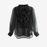 Black shirt, front view