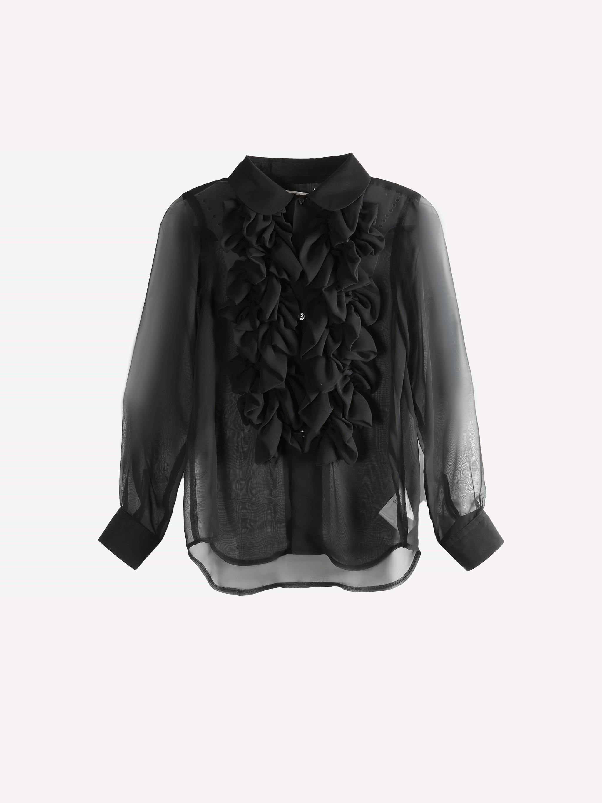 Black shirt, front view