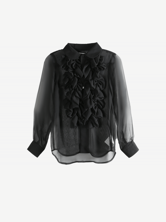 Black shirt, front view