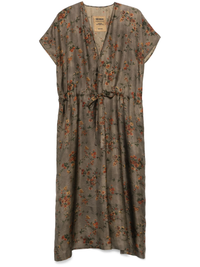 Grey floral dress, front view