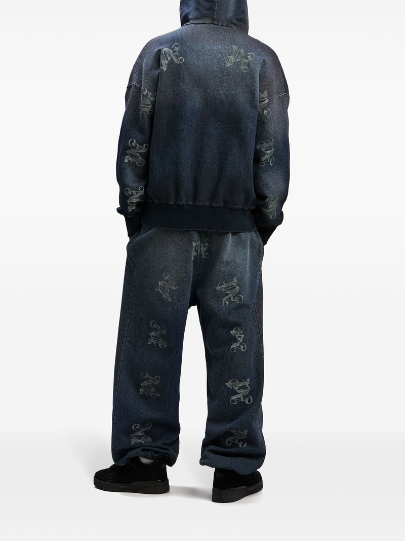 PALM ANGELS - Men Monogram Series Washed Sweat Pants