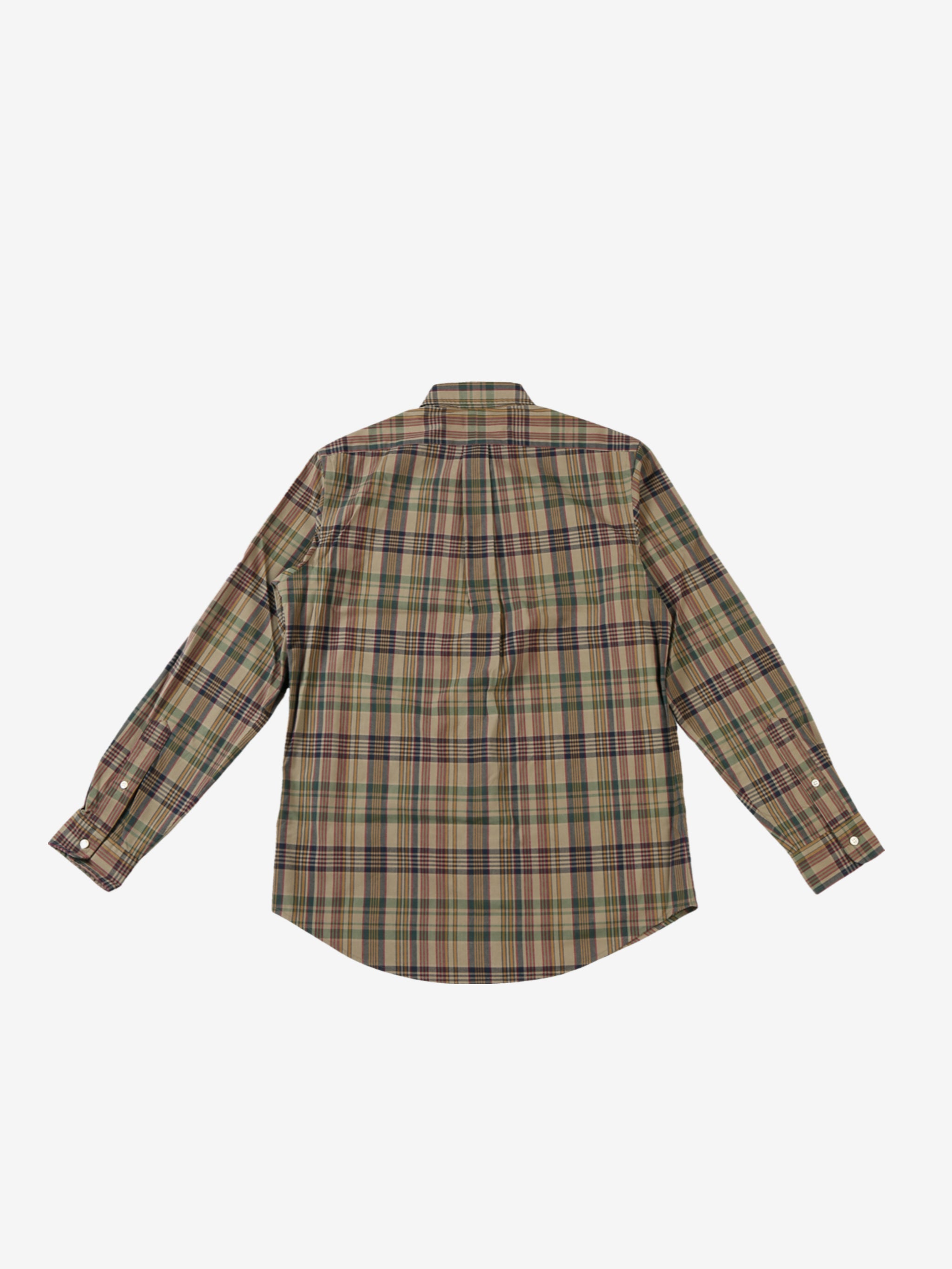 Brown shirt, back view