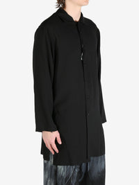 YOHJI YAMAMOTO POUR HOMME - Men Spread Collar Long Shirt