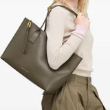 Tan bag, side view