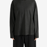 Black t-shirt, full body view