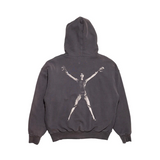 Black hoodie, back view