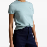 Green knitwear, full body view