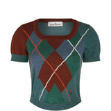 VIVIENNE WESTWOOD - Women Argyle Bodice Tee