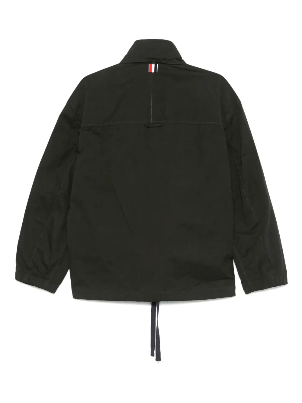 Green coats, back view