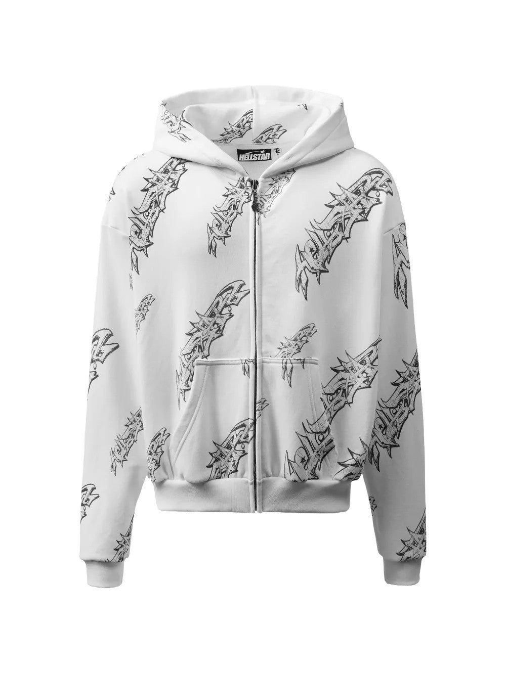 White hoodie, front view