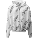 HELLSTAR - Unisex Roll Print Graffiti Zip Up Hoodie