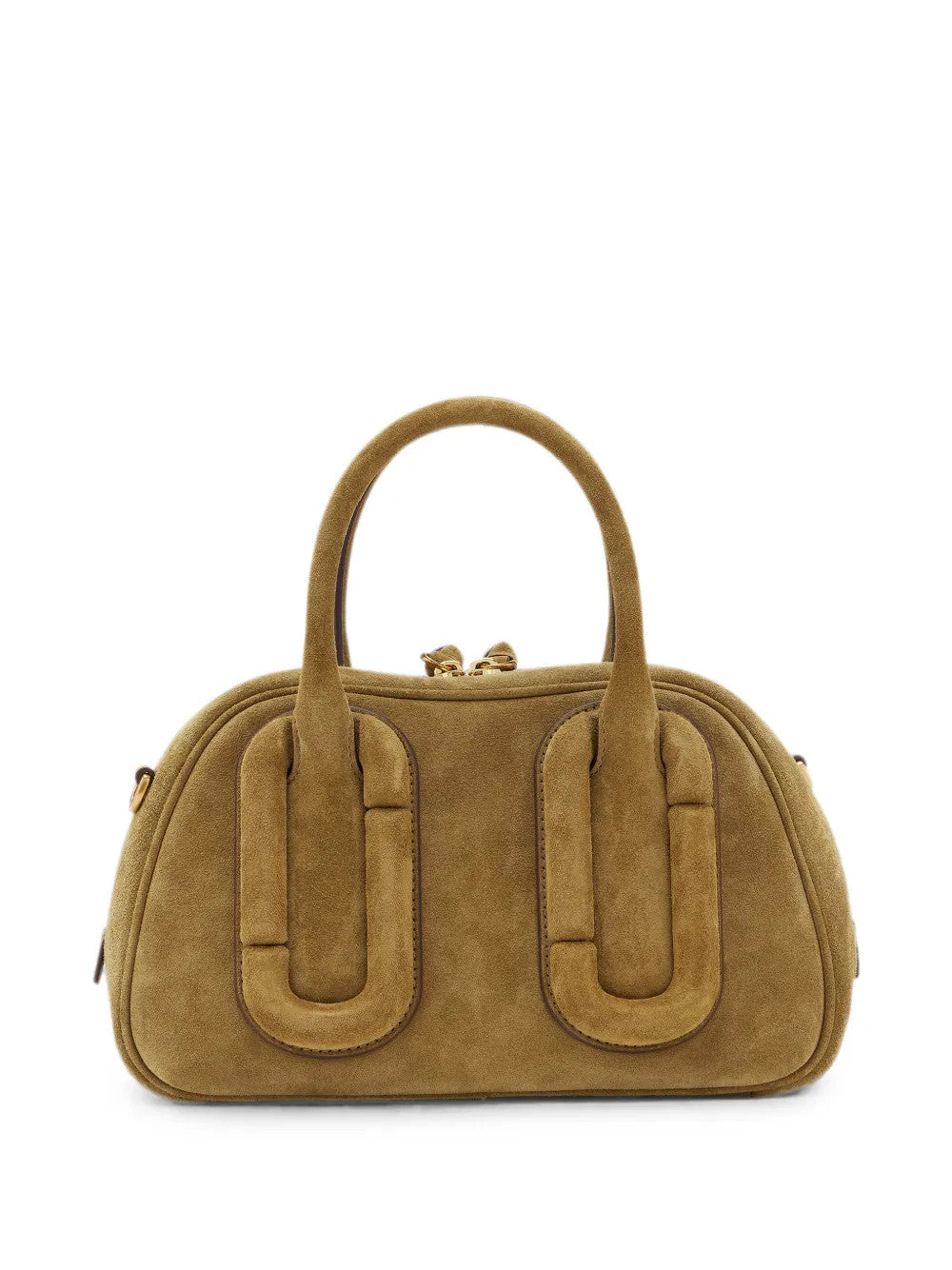 Tan bag, front view