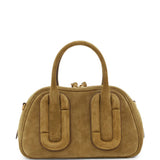 Tan bag, front view
