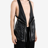Black jacket worn by a person, showing the jacket fit