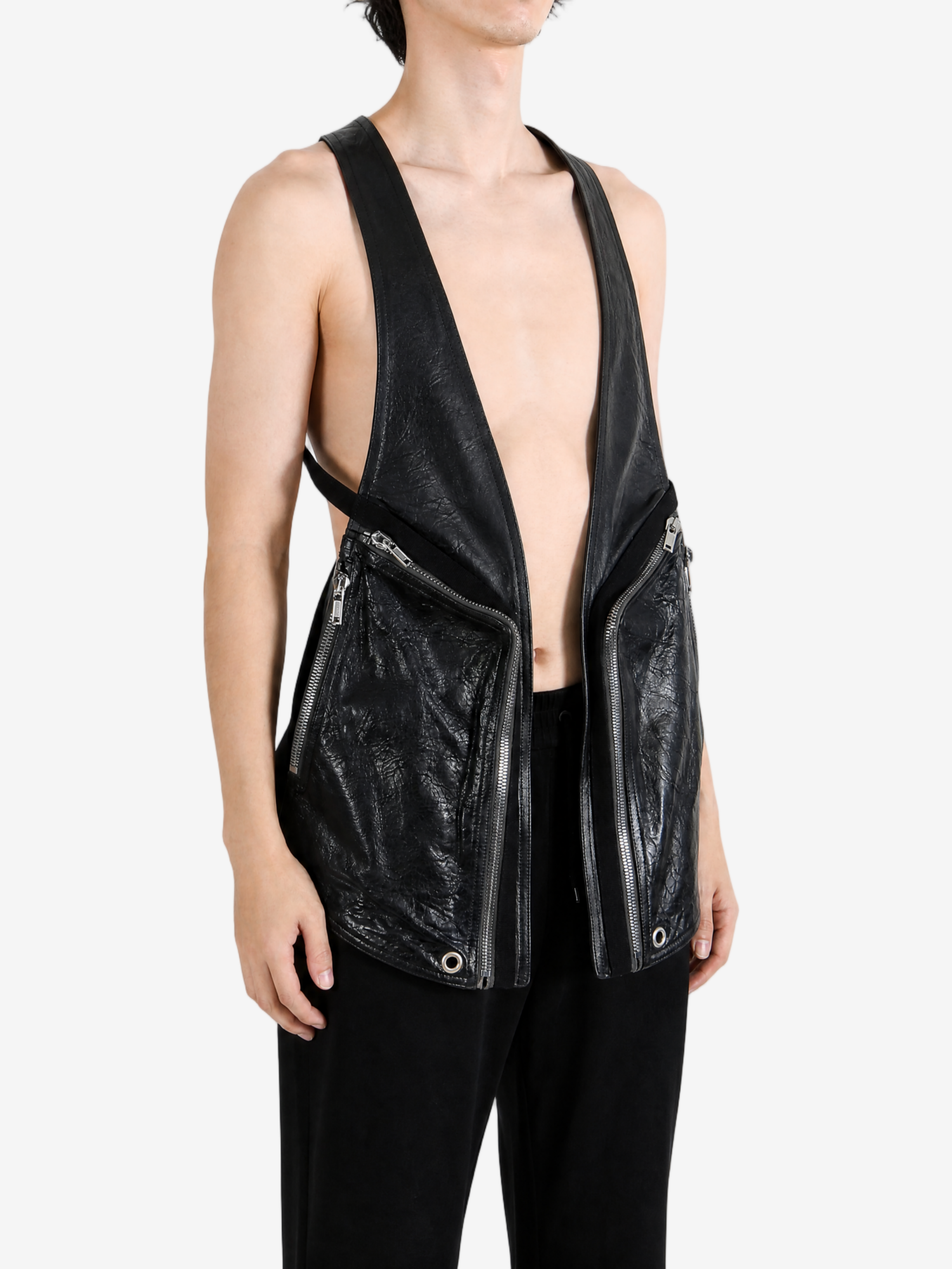 Black jacket worn by a person, showing the jacket fit