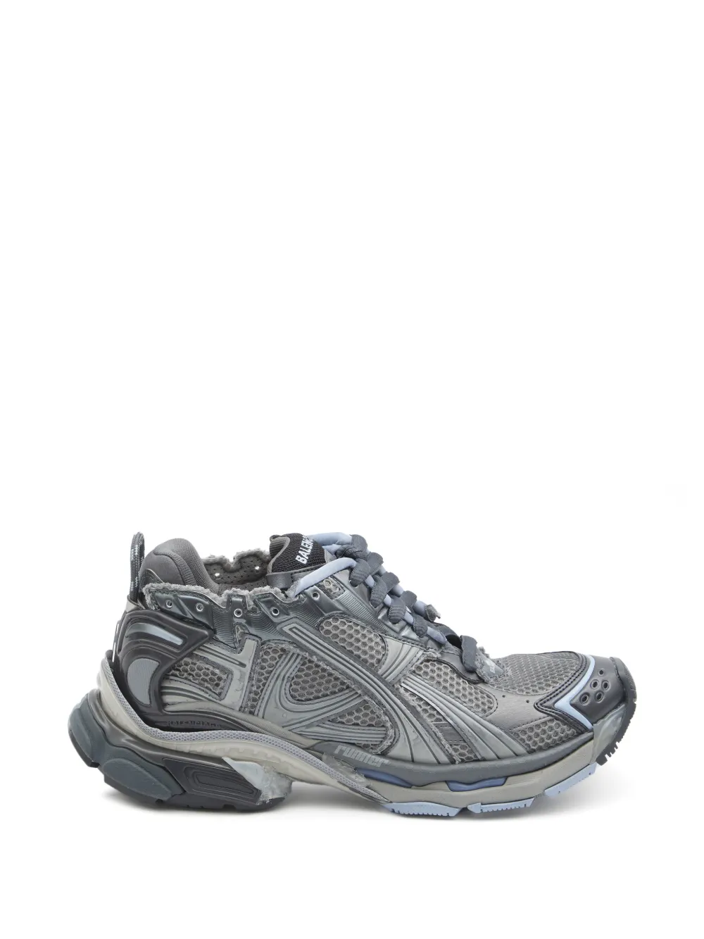 Grey sneakers, side view