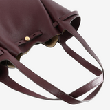 Burgundy bag, front view