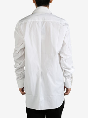 LOUIS GABRIEL NOUCHI - Men Long Shirt With Asymmetrical Opening In Cotton