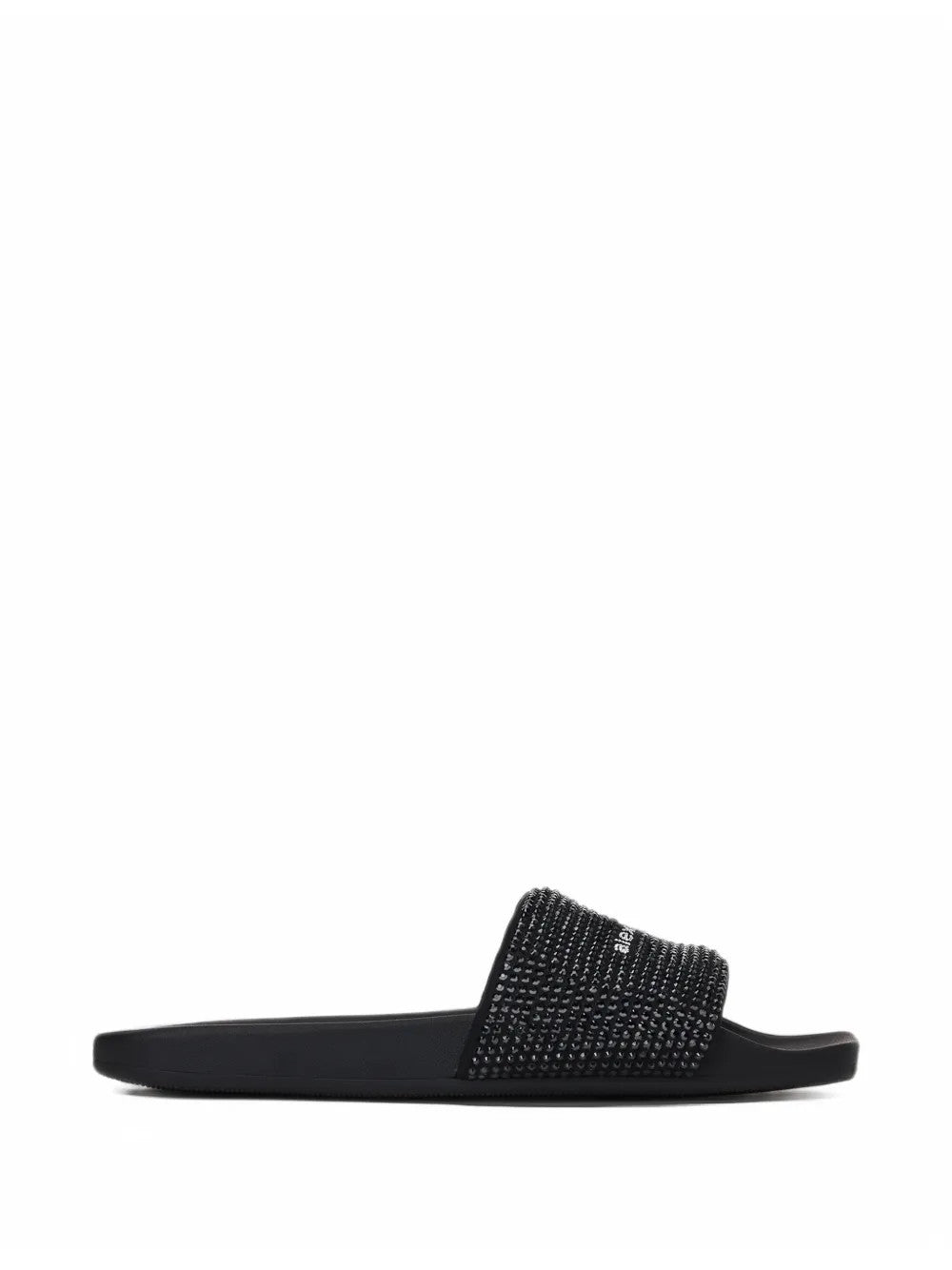 Black sandals, front view