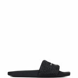 Black sandals, front view