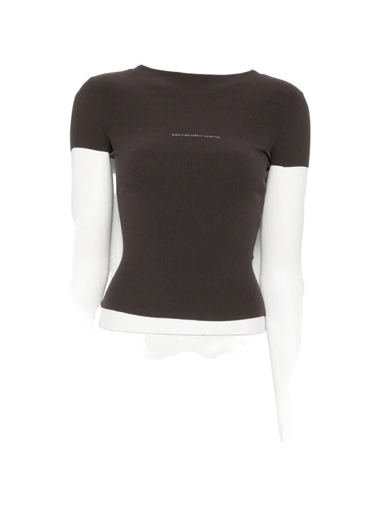 Black t-shirt, front view