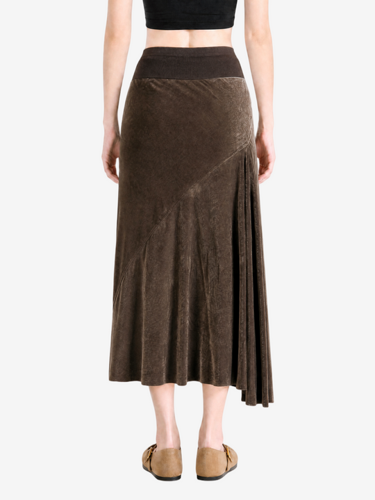 Brown skirt, full body view