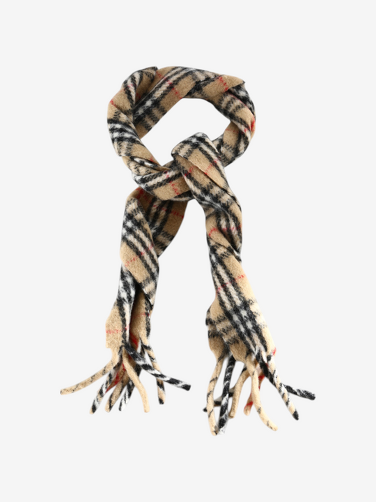 Tan scarf, front view