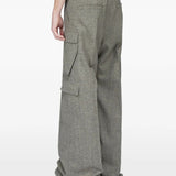 Grey pants, full body view