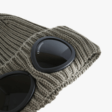 Close up of Grey hat, showing detail