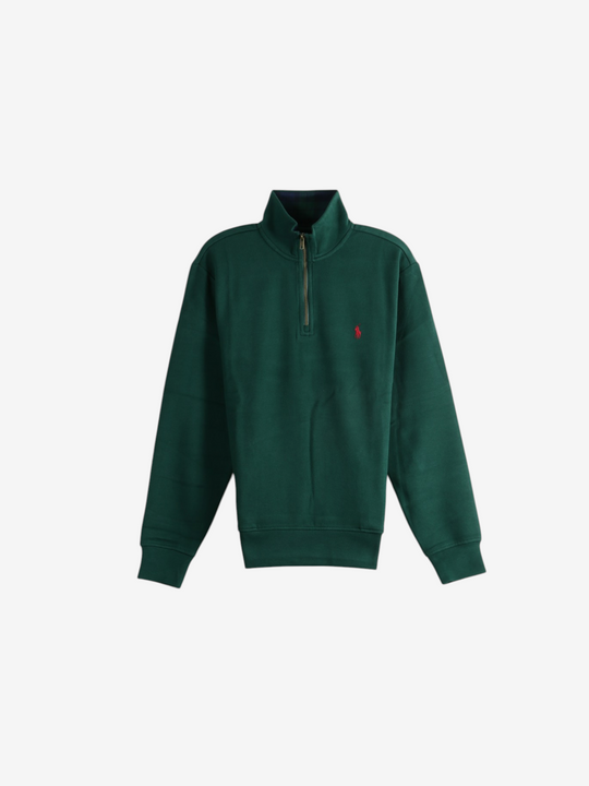 Green knitwear, front view