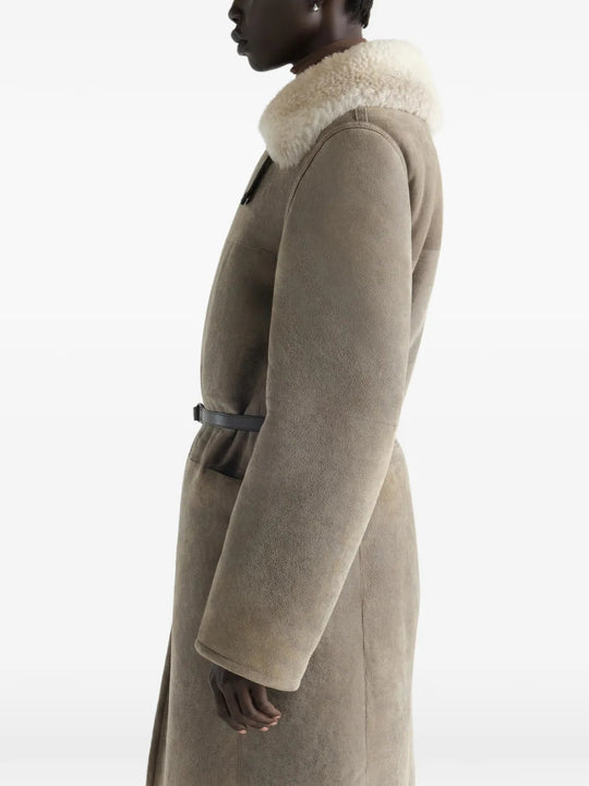 Tan jacket, front view