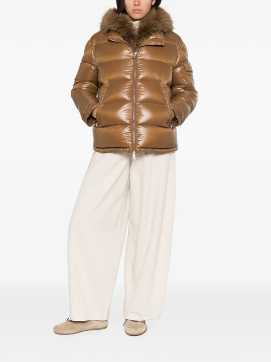 Brown jacket, full body view