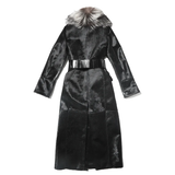 black jacket, back view