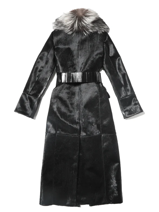 black jacket, back view