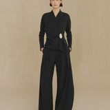 Black pants, full body view