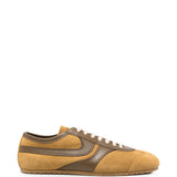Tan shoes, side view