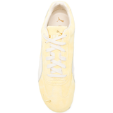 Yellow sneakers, top view