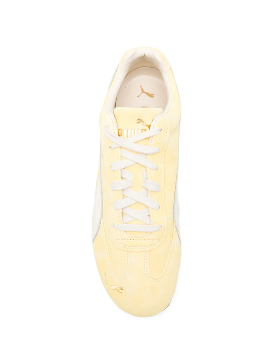Yellow sneakers, top view