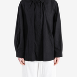 AMOMENTO - Women  Neck Shirring Shirt