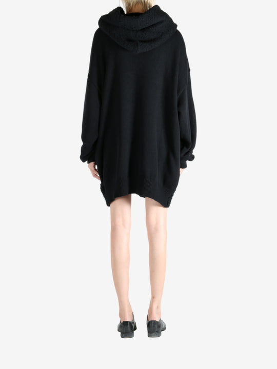 Black hoodie, full body view