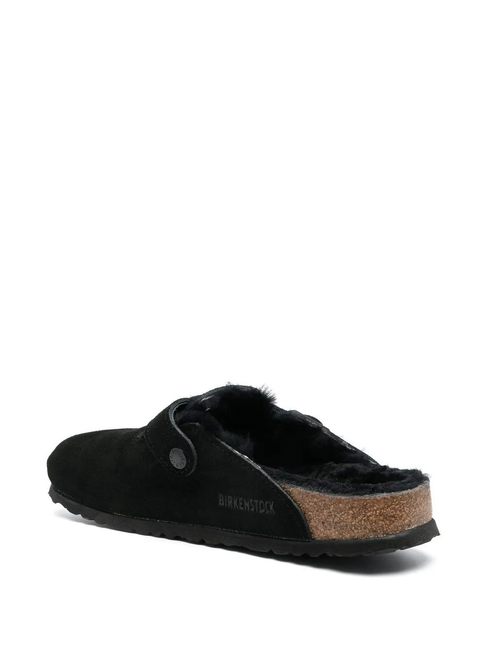 Black sandals, front view