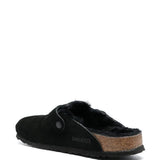 Black sandals, front view