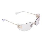 Purple eyewear, front view