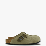 Green sandals, front view