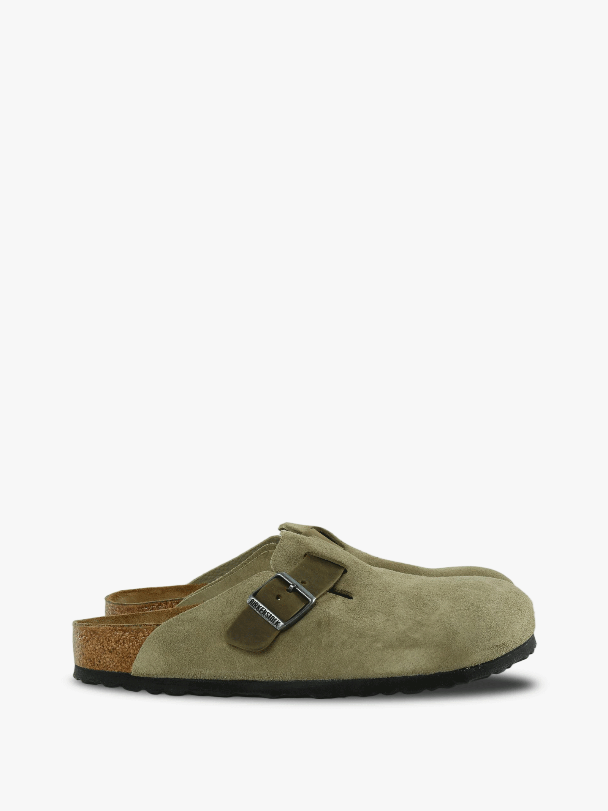 Green sandals, front view