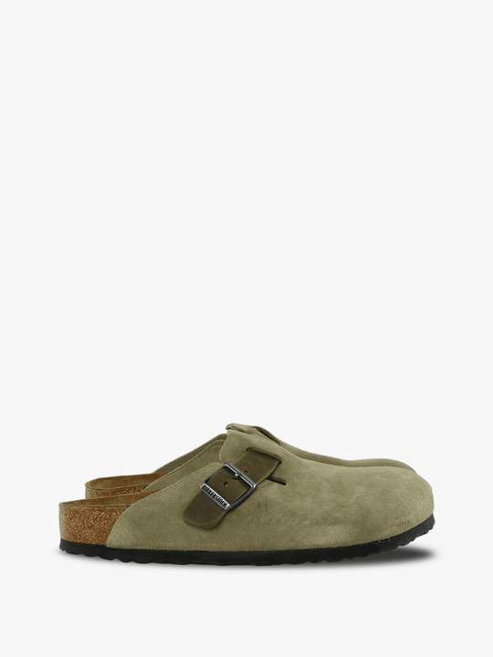 Green sandals, front view
