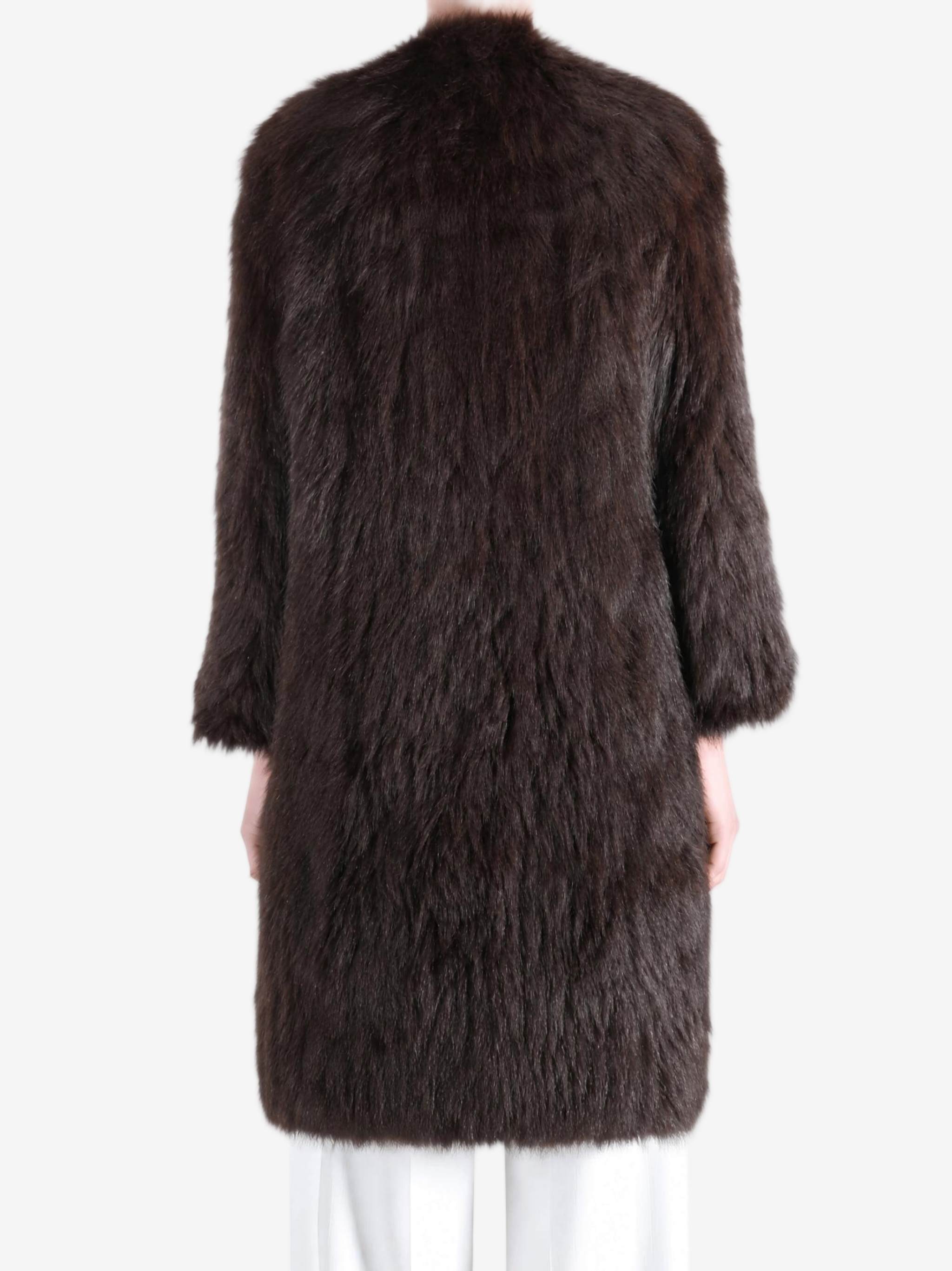 Brown jacket, full body view