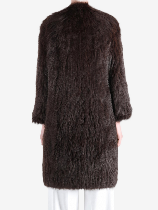 Brown jacket, full body view